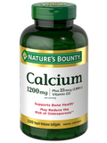 Nature's Bounty Calcium Plus Vitamin D3, 1,200 mg, 220 Softgels