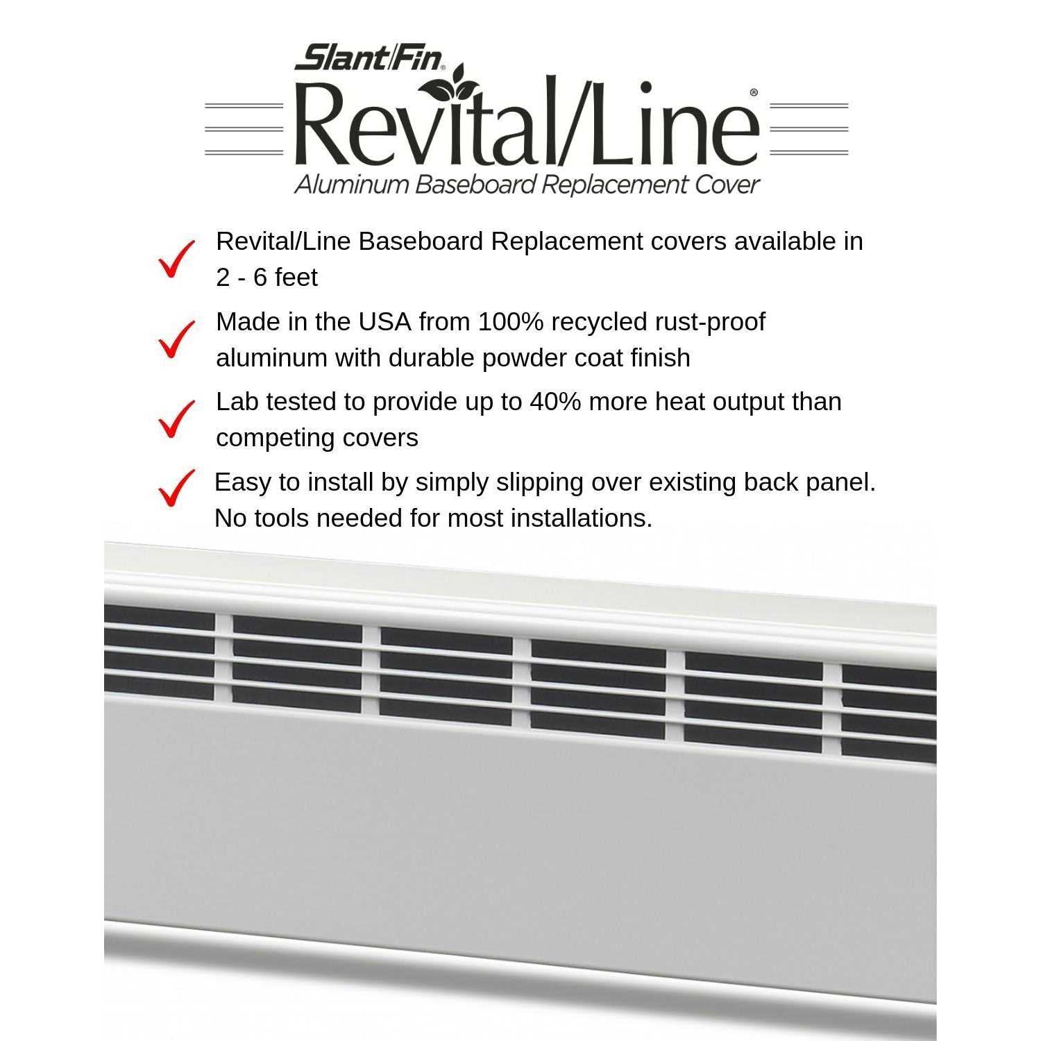 Slant/Fin Revital/Line Hydronic Baseboard Cover in Brite White