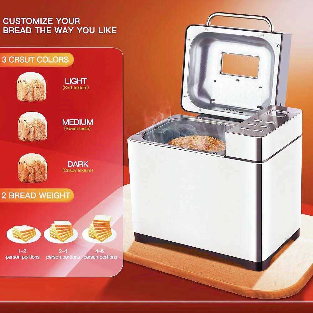 Kbs MBF-013 17-in-1 Bread Maker Machine Fully Automatic with 2LB Capacity 3 Loaf Sizes