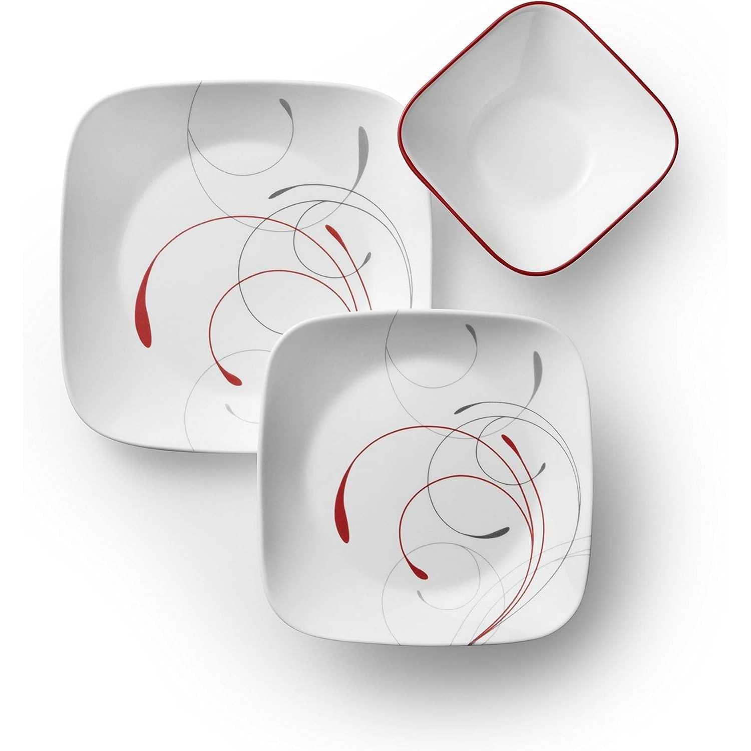 Corelle Splendor Square Dinnerware Set