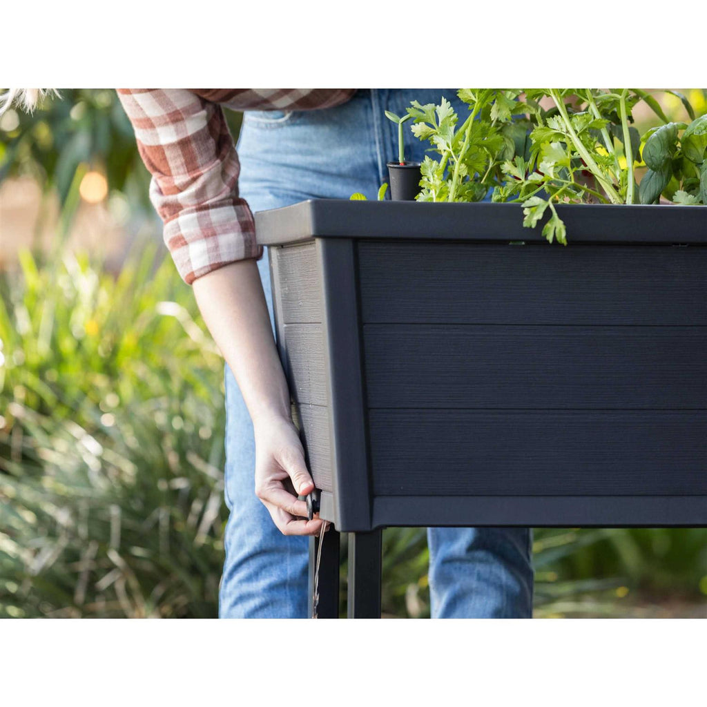 Keter 236157 Urban Bloomer Resin Elevated Planter Raised Garden Bed