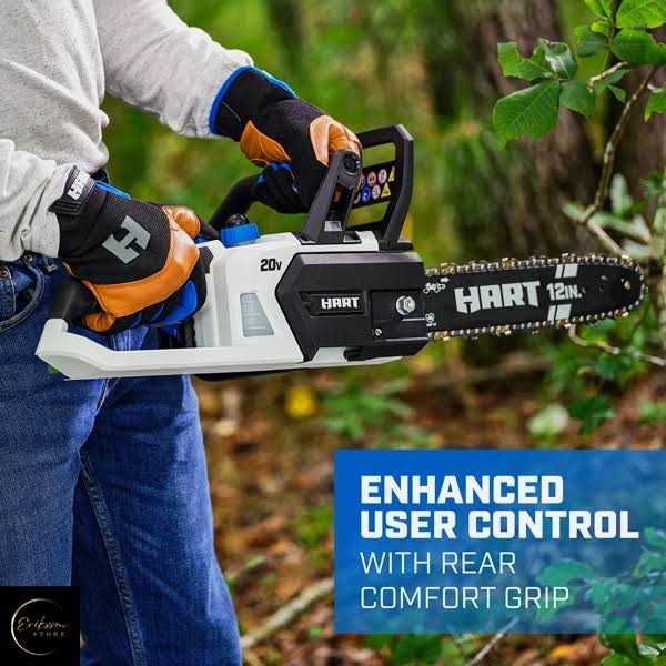 Hart 20-Volt 12-Inch Cordless Chainsaw 20-Volt 4.0Ah Lithium-Ion Battery