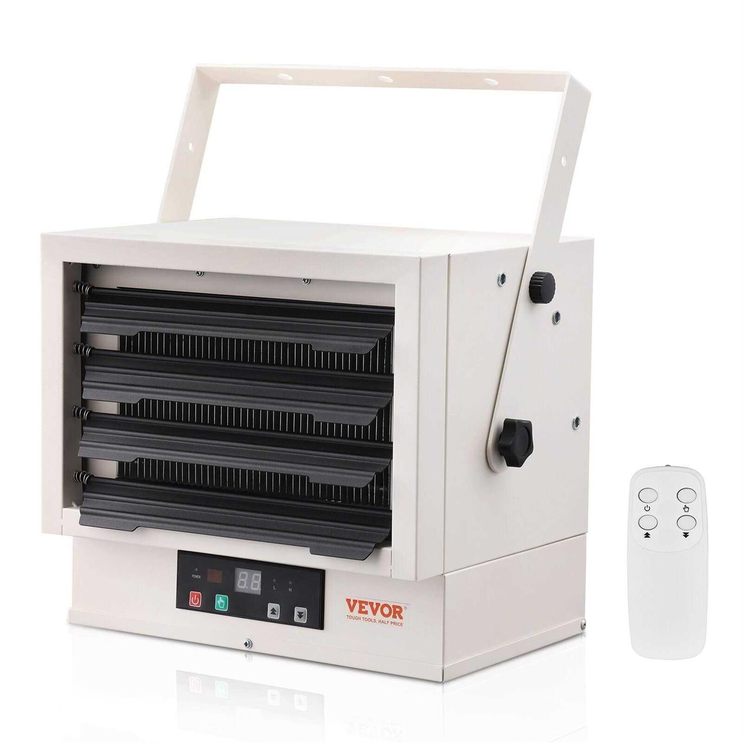 VEVOR Electric Garage Heater 7500-Watt Digital Fan-Forced Wall/Ceiling Mount Shop Heater