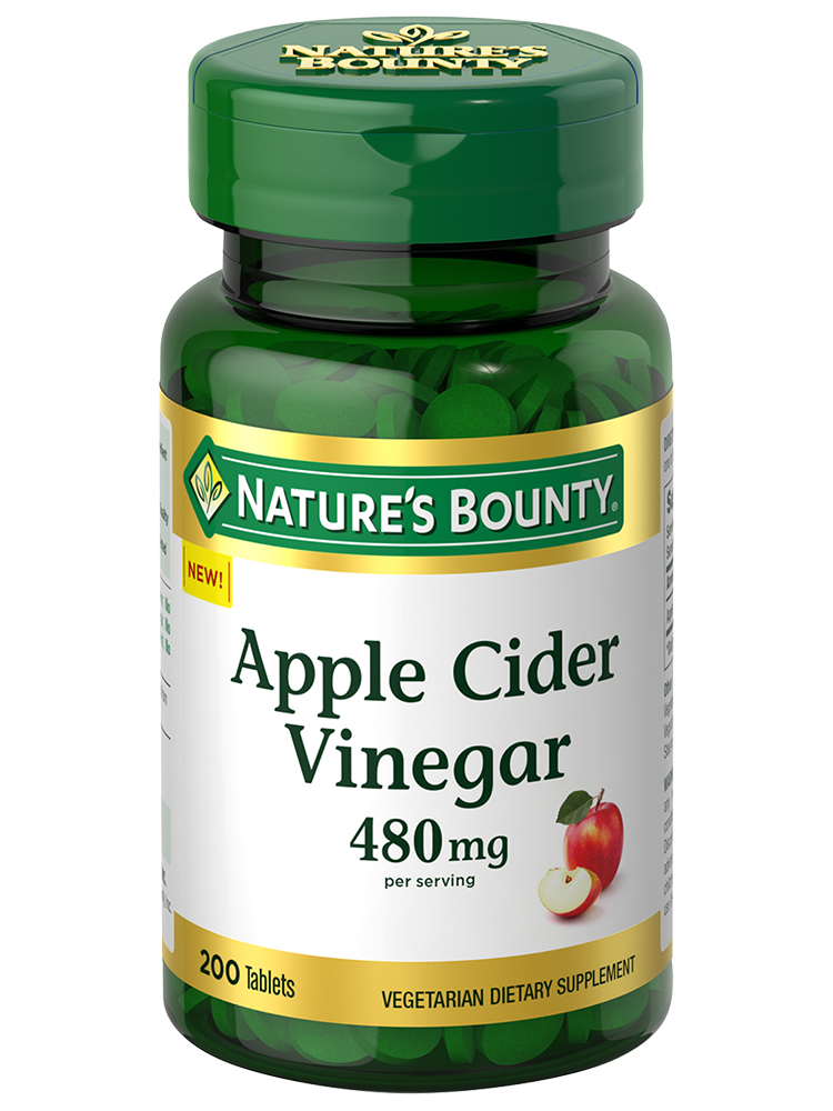 Nature's Bounty Apple Cider Vinegar, 480 mg, 200 Tablets