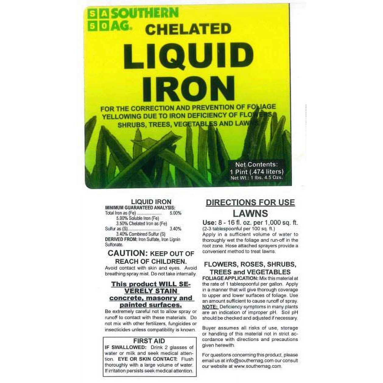 Southern Ag Chelated Liquid Iron