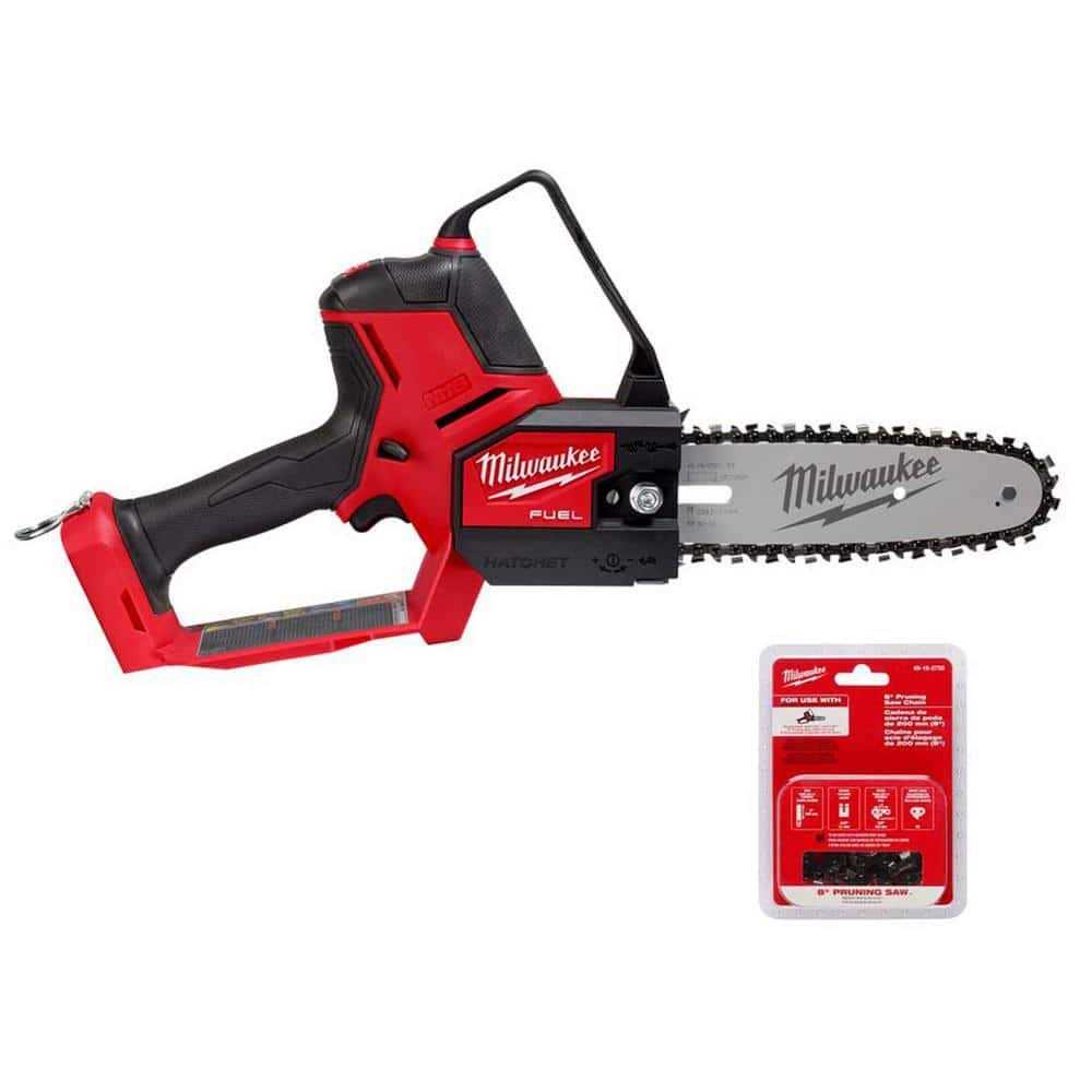 Milwaukee M18 FUEL 8 in. 18V Lithium-Ion Brushless Electric Battery Chainsaw HATCHET w/M18