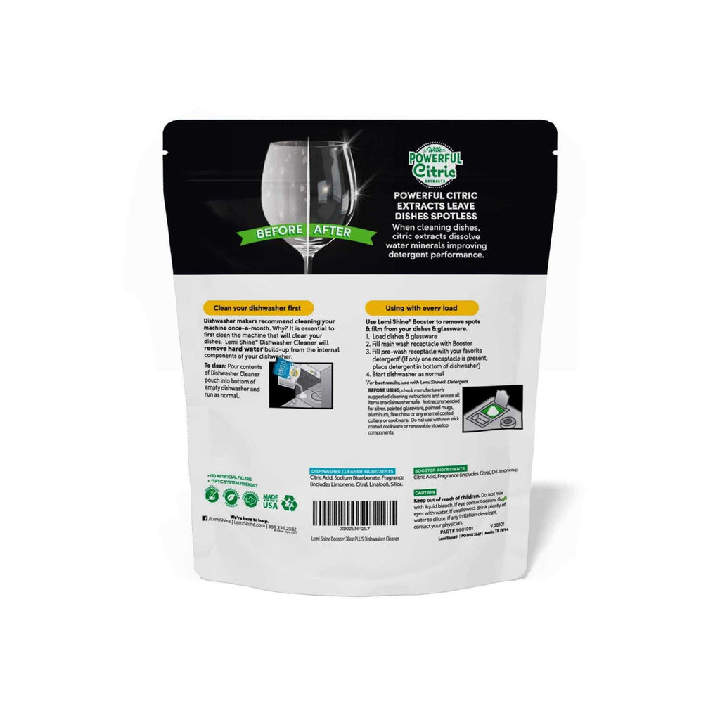 Lemi Shine Dish Detergent Booster Hard Water Stain Remover