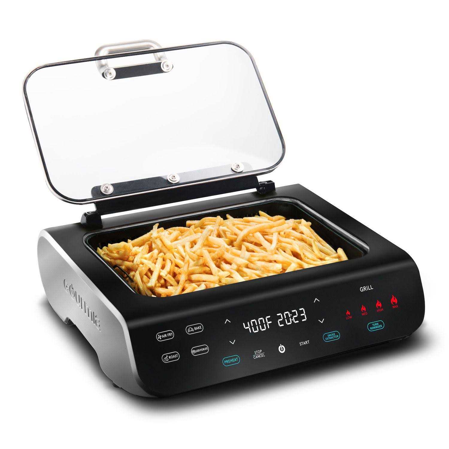 Gourmia 5-in-1 FoodStation Smokeless Grill & Air Fryer with Smoke-Extracting Technology