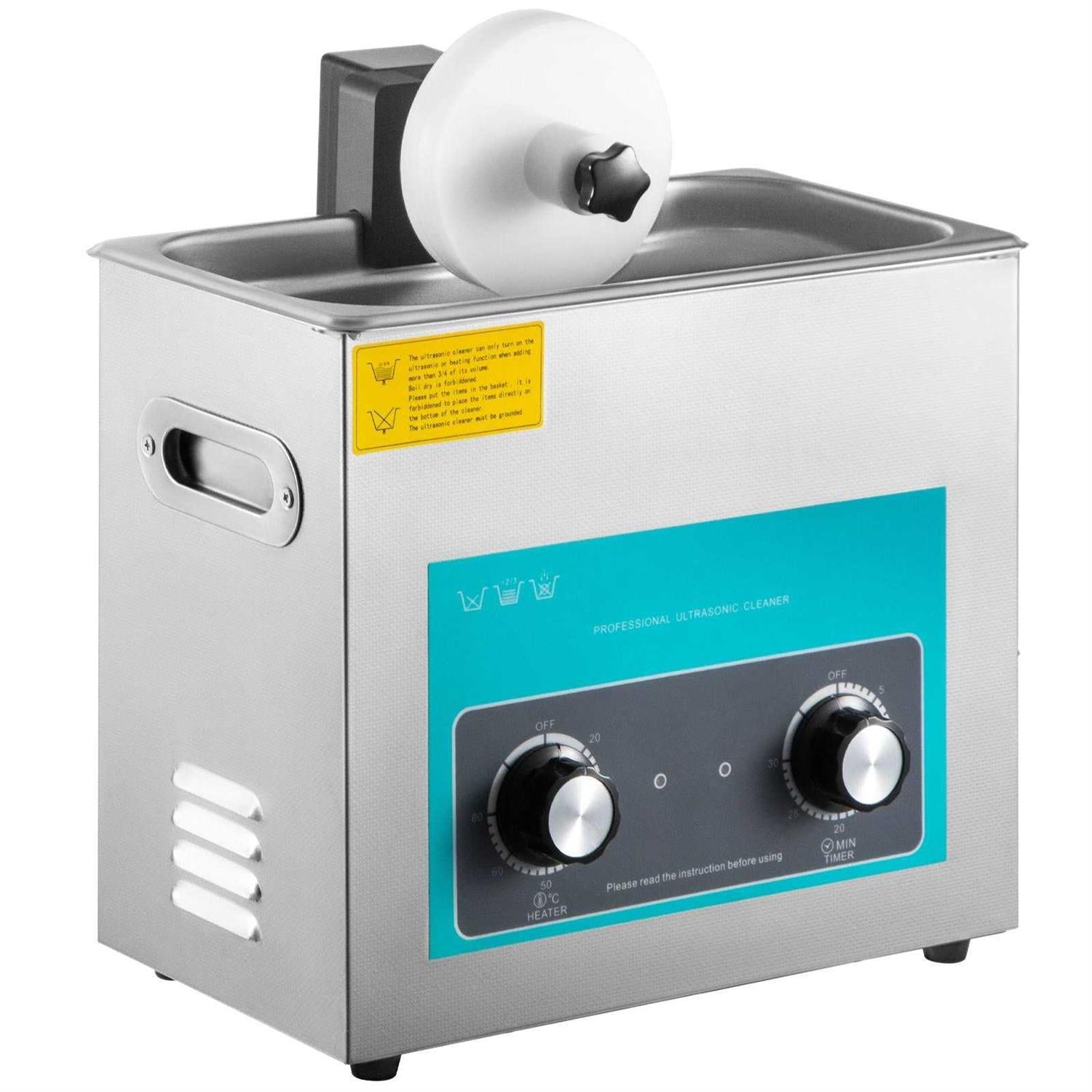 VEVOR Ultrasonic Vinyl Record Cleaner 6L 40kHz Vinyl Ultrasonic Cleaning Machine Knob Control Record Ultrasonic Cleaner 4 Records Vinyl Sonic