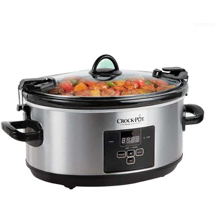 Crock-Pot Programmable Cook Carry 7 Quart Slow Cooker