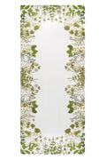 Rectangular Linen Tablecloth with Herb Garden Botanical Print