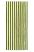 Rectangular Striped Linen Tablecloth – Sage Green & White Pattern for Dining Room & Patio