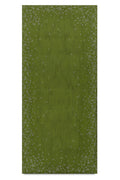 ‘Falling Flower’ Rectangular Linen Tablecloth – Avocado Green