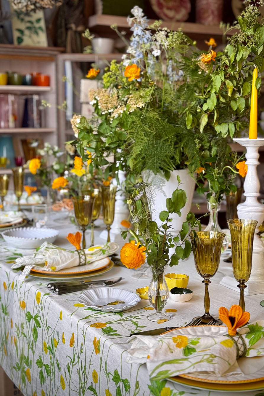 Premium Rectangular Linen Tablecloth – Minimalist Table Cover for Dining, Parties, and Weddings