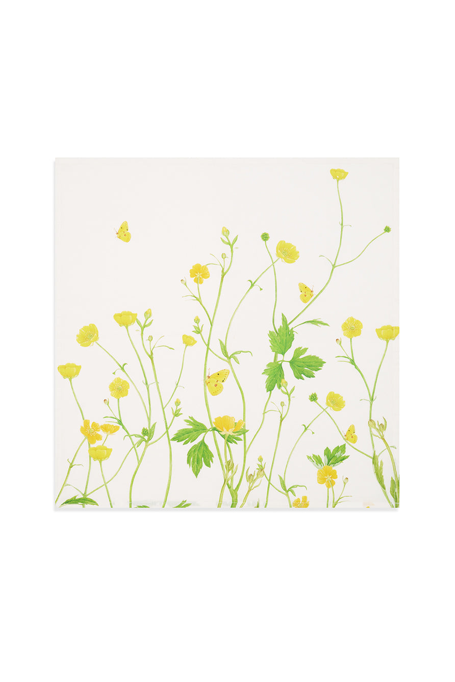 Pure Linen Square Cloth Napkin – 20 x 20 Inch, Soft Butter Yellow