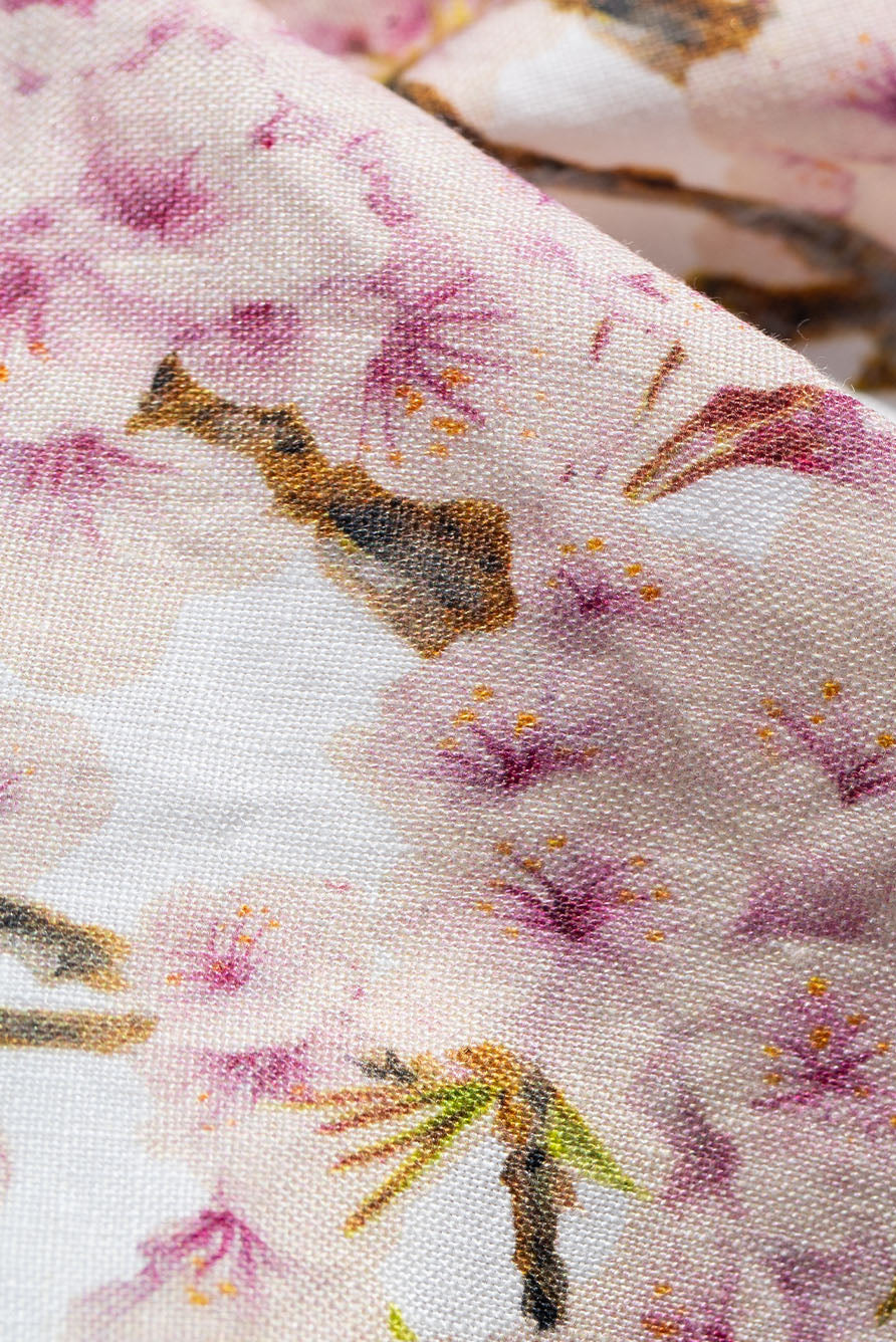 Premium Floral Linen Dinner Napkin – 20×20 Inch Square Soft Table Linens for Home & Events