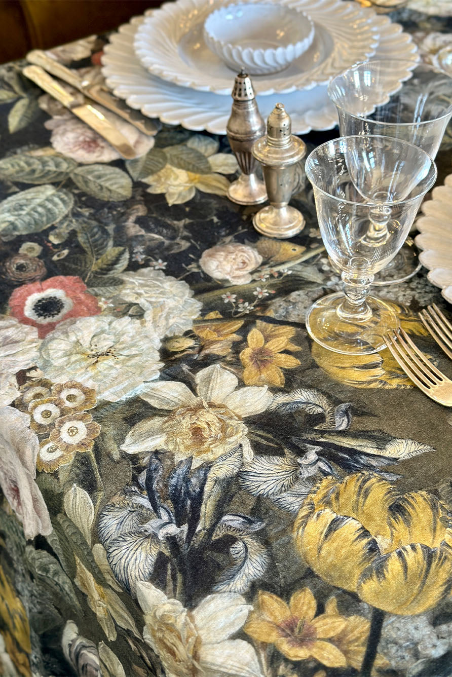 Rectangular Linen Tablecloth – Still Life 1815 Pattern