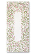 Rectangular Linen Tablecloth – Elegant Pink and Green Floral Pattern