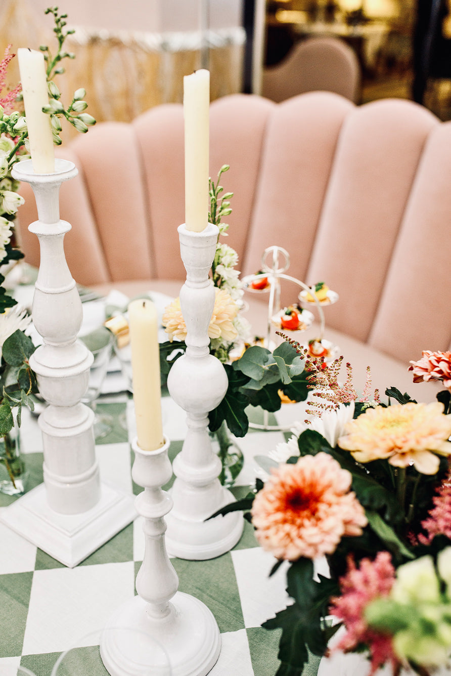 Green Checkered Pure Linen Tablecloth
