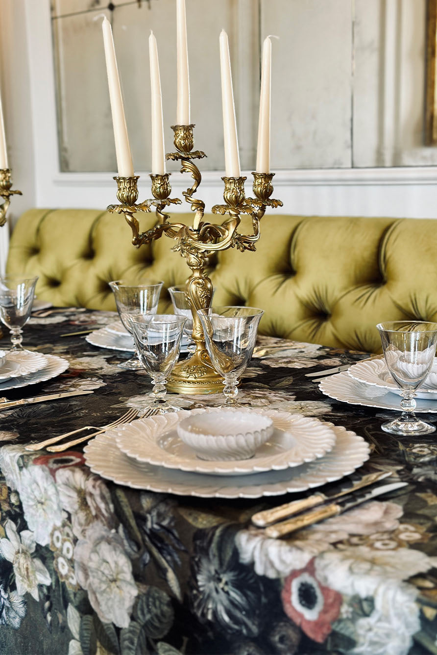 Rectangular Linen Tablecloth – Still Life 1815 Pattern
