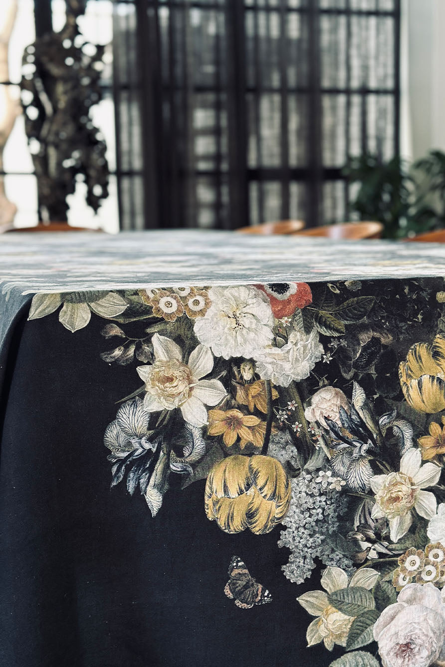 Rectangular Linen Tablecloth – Still Life 1815 Pattern