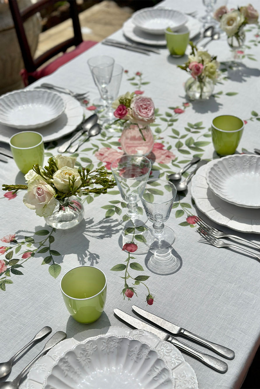Rectangular Solid Linen Tablecloth – Premium European Flax Fabric for Dining & Kitchen Tables