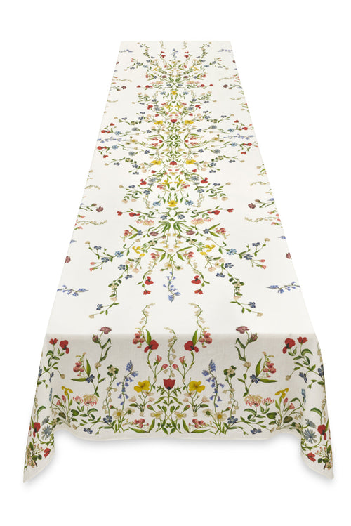Botanical Wildflower Linen Tablecloth