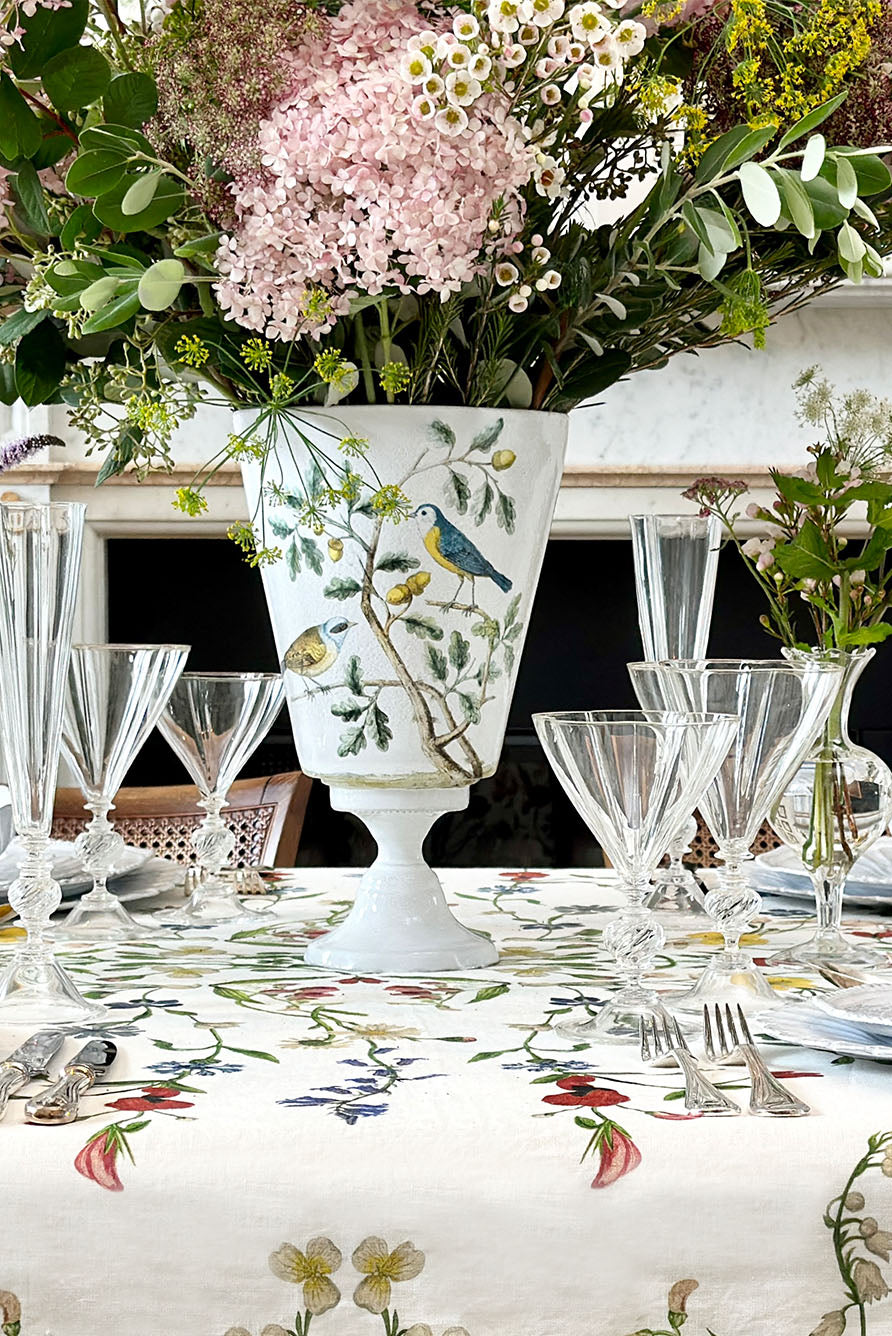 Botanical Wildflower Linen Tablecloth