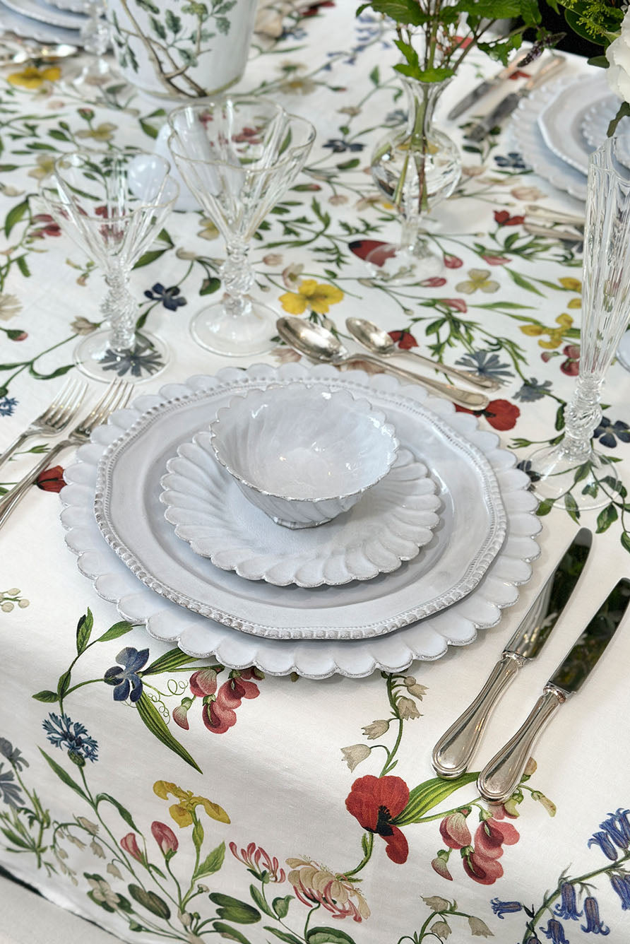 Botanical Wildflower Linen Tablecloth