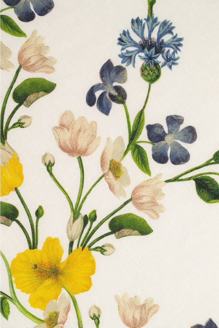 Botanical Wildflower Linen Tablecloth